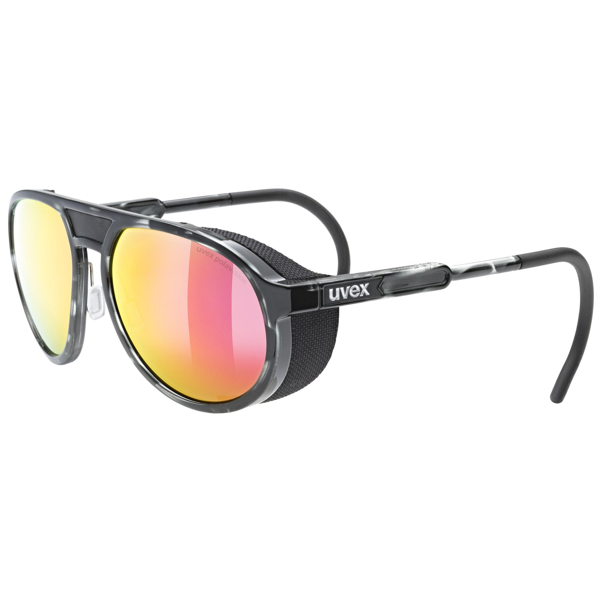 Uvex Mtn Classic P Sunglasses - Glacier Glasses with Polarized Lens Black Tortoise /Mirror Pink (Cat. 3)